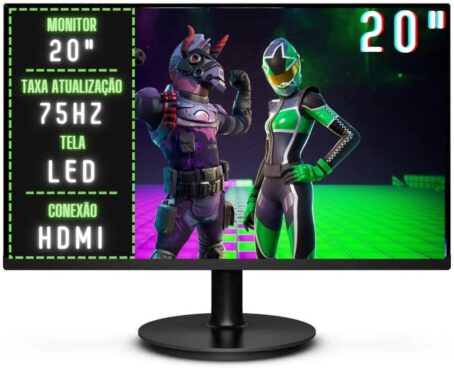 PC Gamer Completo 3green Play Intel Core i5 16GB RAM Placa de vídeo Geforce 4GB SSD 256GB Monitor 20