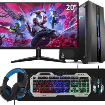 Computador Pc Gamer Completo RGB Intel Core i5 8GB SSD 512GB Kit Gamer Com Headset Monitor 20″ Strong Tech