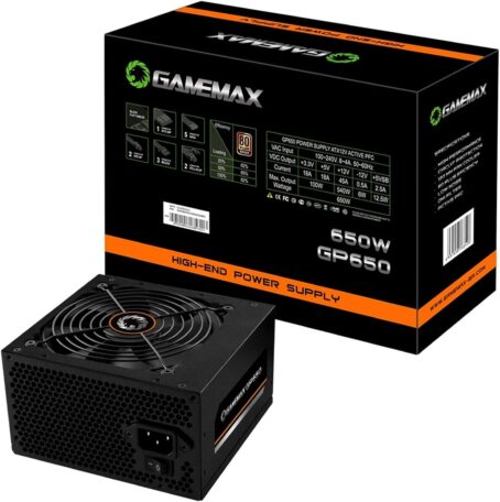 GAMEMAX Fonte Gamer GP650 80 Plus Bronze PFC Ativo Preta 650W, PRETO - Image 6